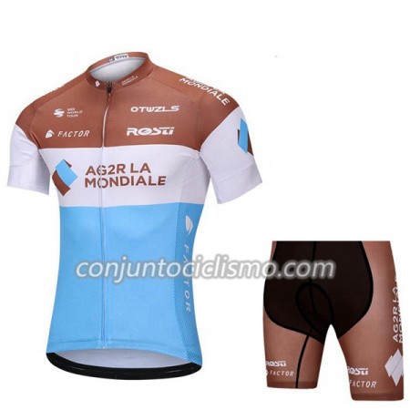 Conjunto Maillot + Culotte Corto 2018 AG2R La Mondiale N001